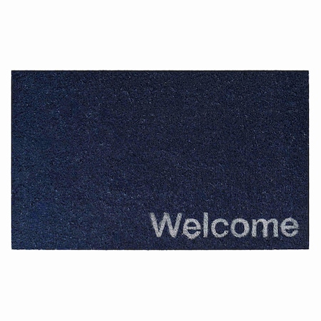 Calloway Mills Entrance Mat, Coir, Blue, Black 105831729WELC